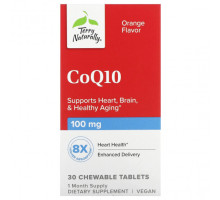 Антиоксиданты Terry Naturally, CoQ10, апельсин, 100 мг, 30 жевательных таблеток