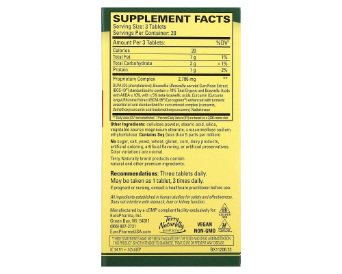Terry Naturally, Curamin, Extra Strength Pain Relief, 60 Tablets Terry Naturally, Curamin, Extra Strength Pain Relief, 60 Tablets