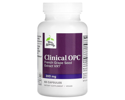 Terry Naturally, Clinical OPC, 300 мг, 60 капсул Terry Naturally, Clinical OPC, 300 мг, 60 капсул