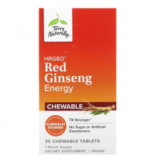 Женьшень HRG80 Red Ginseng Energy, 30 Chewable Tablets