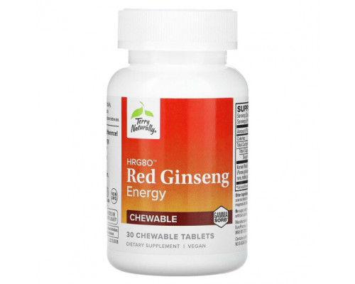 Женьшень HRG80 Red Ginseng Energy, 30 Chewable Tablets Женьшень HRG80 Red Ginseng Energy, 30 Chewable Tablets