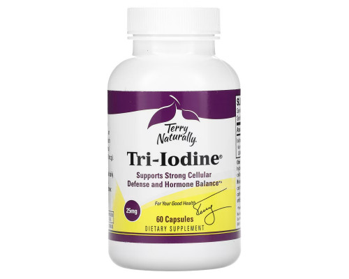 Terry Naturally, Tri-Iodine, 25 мг, 60 капсул Terry Naturally, Tri-Iodine, 25 мг, 60 капсул