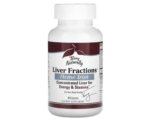 Terry Naturally Terry Naturally Liver Fractions фракции печени с натуральным гемовым железом 90 капсул Terry Naturally Terry Naturally Liver Fractions фракции печени с натуральным гемовым железом 90 капсул