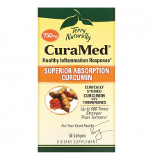 Terry Naturally, CuraMed, 750 мг, 60 мягких таблеток