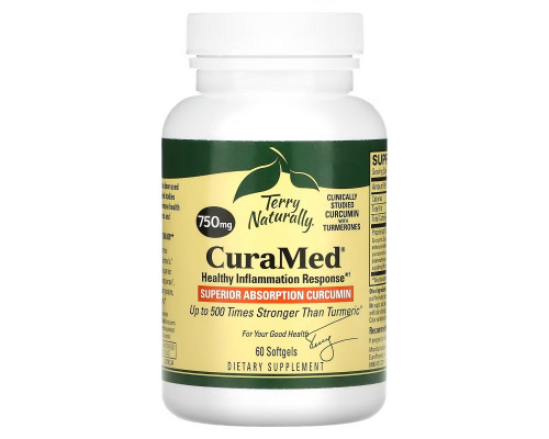 Terry Naturally, CuraMed, 750 мг, 60 мягких таблеток