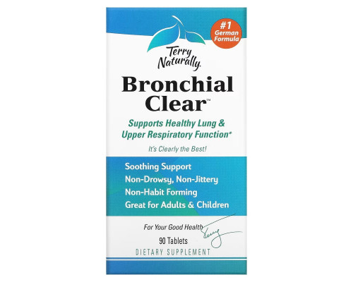Terry Naturally Terry Naturally Bronchial Clear 90 таблеток Terry Naturally Terry Naturally Bronchial Clear 90 таблеток