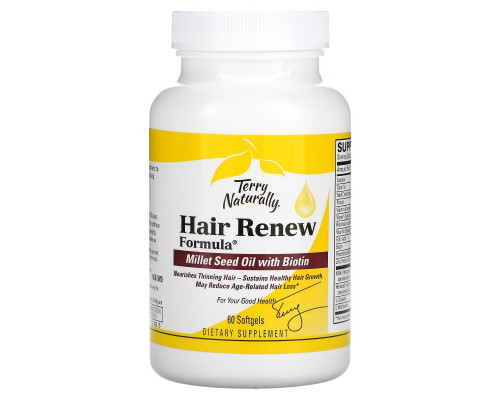 Terry Naturally Terry Naturally Hair Renew Formula формула восстановления волос 60 желатиновых капсул Terry Naturally Terry Naturally Hair Renew Formula формула восстановления волос 60 желатиновых капсул