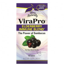 От гриппа и простуды Terry Naturally, ViraPro, смесь для иммунитета из бузины, 60 таблеток