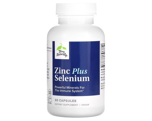Terry Naturally, Zinc Plus Selenium, 60 Capsules Terry Naturally, Zinc Plus Selenium, 60 Capsules