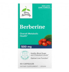 Фрукты и ягоды Terry Naturally, берберин, 500 мг, 60 капсул