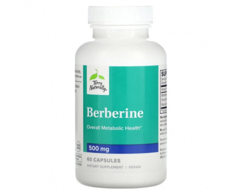 Фрукты и ягоды Terry Naturally, берберин, 500 мг, 60 капсул Фрукты и ягоды Terry Naturally, берберин, 500 мг, 60 капсул