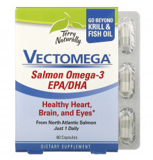 Terry Naturally, Vectomega, Salmon Omega-3 EPA/DHA,  60 Capsules