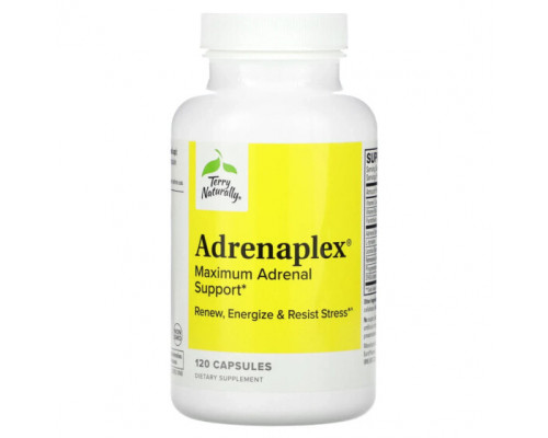 Улучшение памяти и работы мозга Terry Naturally, Adrenaplex, максимальная поддержка надпочечников, 120 капсул Улучшение памяти и работы мозга Terry Naturally, Adrenaplex, максимальная поддержка надпочечников, 120 капсул