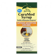 Имбирь и куркума Terry Naturally, CuraMed Syrup, куркумин с улучшенной усвояемостью, 250 мг, 240 мл (8 унций)