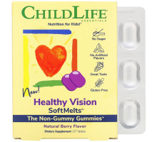 ChildLife, Healthy Vision SoftMelts, Natural Berry Flavor, 27 Tablets