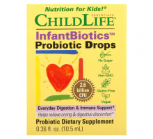 Детское здоровье ChildLife Essentials, Essentials, InfantBiotics, пробиотические капли, 2,6 млрд КОЕ, 10,5 мл (0,36 жидк. Унции)