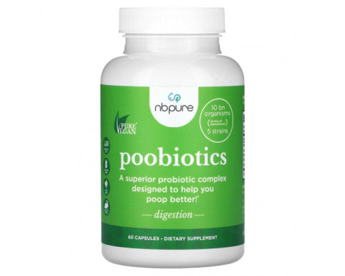 Пребиотики и пробиотики NB Pure, Poobiotics`` 60 капсул Пребиотики и пробиотики NB Pure, Poobiotics`` 60 капсул