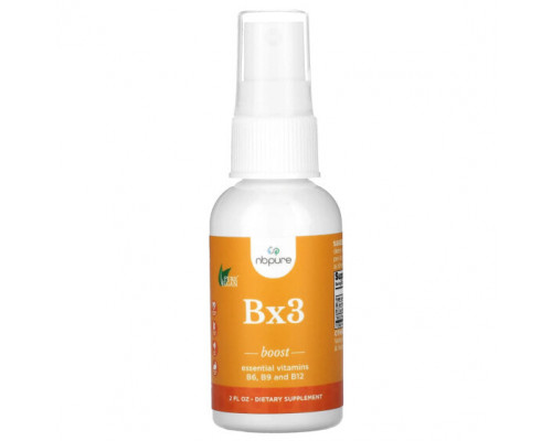 Витамины группы B NB Pure, BX3, Boost, 2 жидк. унции Витамины группы B NB Pure, BX3, Boost, 2 жидк. унции