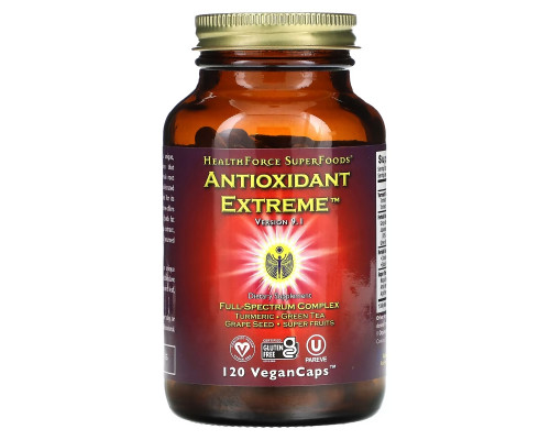 HealthForce Superfoods, Антиоксидант экстрим, 120 веганских капсул