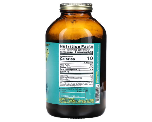 HealthForce Nutritionals Spirulina Manna Лучший в природе сухой белок 16 унций 1 фунт (453.5 г) HealthForce Nutritionals Spirulina Manna Лучший в природе сухой белок 16 унций 1 фунт (453.5 г)