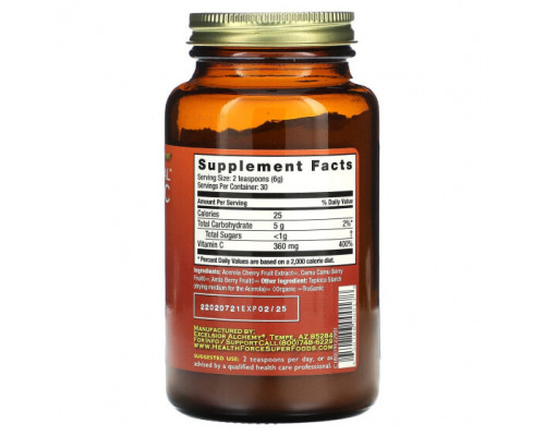 Витамин C HealthForce Superfoods, По-настоящему натуральный витамин C, 180 г (6,35 унции) Витамин C HealthForce Superfoods, По-настоящему натуральный витамин C, 180 г (6,35 унции)