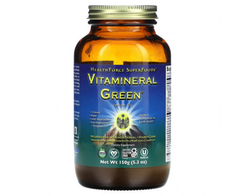 Витаминно-минеральные комплексы HealthForce Superfoods, Витаминный зеленый, 150 г (5,3 унции) Витаминно-минеральные комплексы HealthForce Superfoods, Витаминный зеленый, 150 г (5,3 унции)