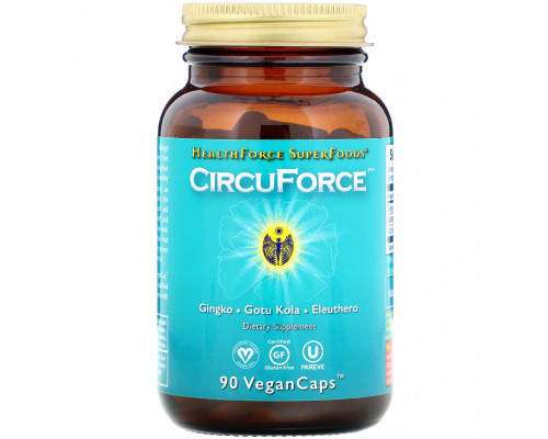 HealthForce Superfoods, CircuForce, сила для мозга, 90 капсул на растительной основе HealthForce Superfoods, CircuForce, сила для мозга, 90 капсул на растительной основе