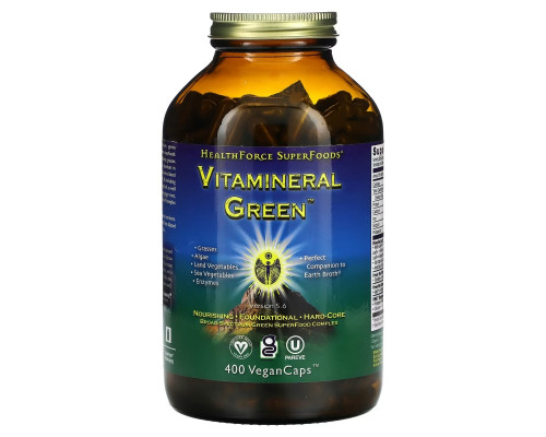 HealthForce Nutritionals Vitamineral Green версия 5.2 400 растительных капсул HealthForce Nutritionals Vitamineral Green версия 5.2 400 растительных капсул