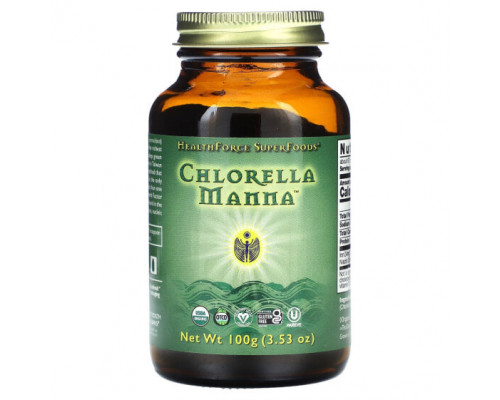 Водоросли HealthForce Superfoods, Хлорелла манна, 100 г (3,53 унции) Водоросли HealthForce Superfoods, Хлорелла манна, 100 г (3,53 унции)