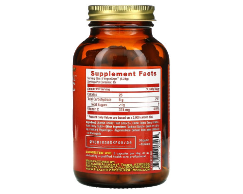 HealthForce Superfoods, Truly Natural Vitamin C, 120 Vegan Caps HealthForce Superfoods, Truly Natural Vitamin C, 120 Vegan Caps