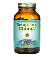 Водоросли HealthForce Superfoods, Спирулина и манна, 150 веганских капсул