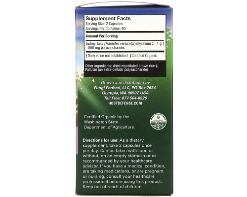Fungi Perfecti Иммунная защита Траметес разноцветный 120 вегетарианских капсул Fungi Perfecti Иммунная защита Траметес разноцветный 120 вегетарианских капсул
