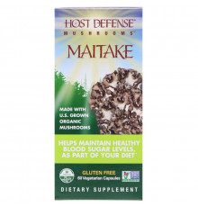 Fungi Perfecti, Host Defense Mushrooms, органическая грифола курчавая, 60 вегетарианских капсул