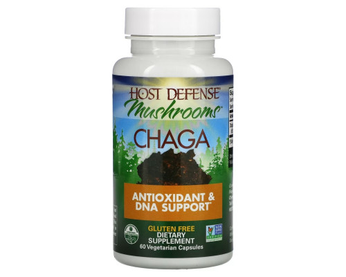 Fungi Perfecti Host Defense Чага 60 растительных капсул Fungi Perfecti Host Defense Чага 60 растительных капсул
