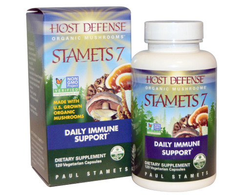 Fungi Perfecti Host Defense Stamets 7 120 растительных капсул Fungi Perfecti Host Defense Stamets 7 120 растительных капсул