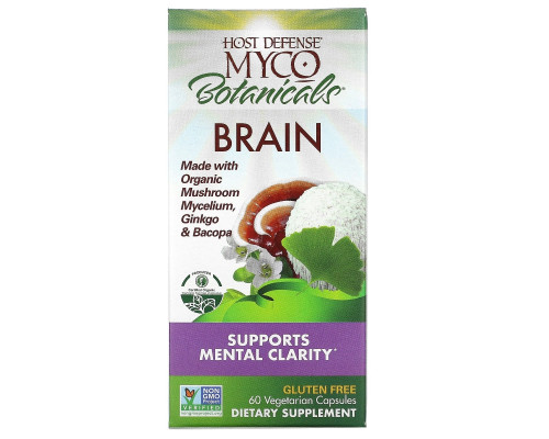 Fungi Perfecti, Host Defense, MycoBotanicals, Brain, 60 Veggie Caps Fungi Perfecti, Host Defense, MycoBotanicals, Brain, 60 Veggie Caps