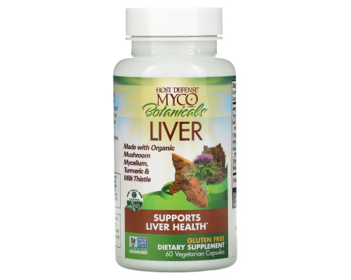 Fungi Perfecti, Host Defense, Myco Botanicals Liver, Helps Support Liver Health, 60 Veggie Caps Fungi Perfecti, Host Defense, Myco Botanicals Liver, Helps Support Liver Health, 60 Veggie Caps