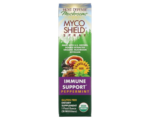 Fungi Perfecti Host Defense Спрей Myco Shield иммунная поддержка мята 1 жидкая унция (30 мл) Fungi Perfecti Host Defense Спрей Myco Shield иммунная поддержка мята 1 жидкая унция (30 мл)