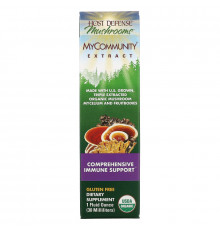 Fungi Perfecti Host Defense My Community Extract Всесторонняя иммунная поддержка 1 жидкая унция (30 мл)