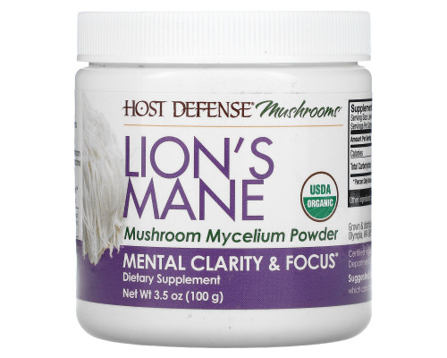 Fungi Perfecti, Lion's Mane, Mushroom Mycelium Powder, Mental Clarity & Focus, 3.5 oz (100 g) Fungi Perfecti, Lion's Mane, Mushroom Mycelium Powder, Mental Clarity & Focus, 3.5 oz (100 g)