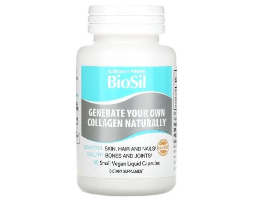BioSil, Advanced Collagen Generator, 30 Small Vegan Liquid Capsules BioSil, Advanced Collagen Generator, 30 Small Vegan Liquid Capsules