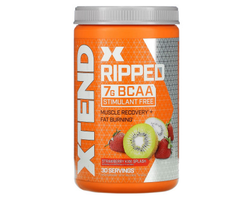 Xtend, Ripped, 7 г аминокислот с разветвленной цепью, со вкусом клубники и киви, 495 г (1,09 фунта) Xtend, Ripped, 7 г аминокислот с разветвленной цепью, со вкусом клубники и киви, 495 г (1,09 фунта)