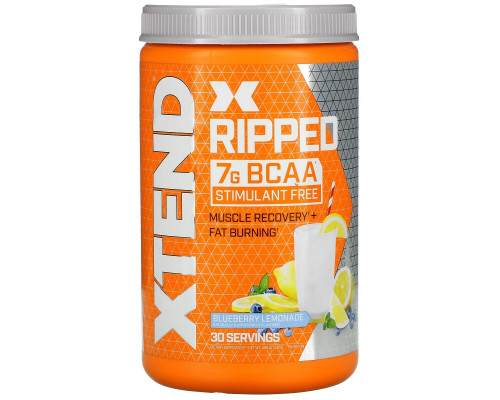 Xtend, Ripped, 7G BCAAs, Blueberry Lemonade, 1.09 lbs (495 g) Xtend, Ripped, 7G BCAAs, Blueberry Lemonade, 1.09 lbs (495 g)