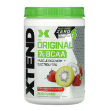 Электролиты Xtend, The Original, Natural Zero, 7 г аминокислот с разветвленной цепью (BCAA), со вкусом клубники и киви, 367,5 г (13 унций)