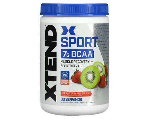 Xtend, Sport, 7G BCAA, Strawberry Kiwi Splash, 12.2 oz (345 g) Xtend, Sport, 7G BCAA, Strawberry Kiwi Splash, 12.2 oz (345 g)