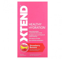 Электролиты Xtend, Healthy Hydration, клубника и банан, 15 пакетиков по 8,6 г (0,3 унции)