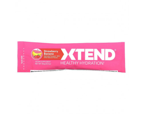 Электролиты Xtend, Healthy Hydration, клубника и банан, 15 пакетиков по 8,6 г (0,3 унции) Электролиты Xtend, Healthy Hydration, клубника и банан, 15 пакетиков по 8,6 г (0,3 унции)