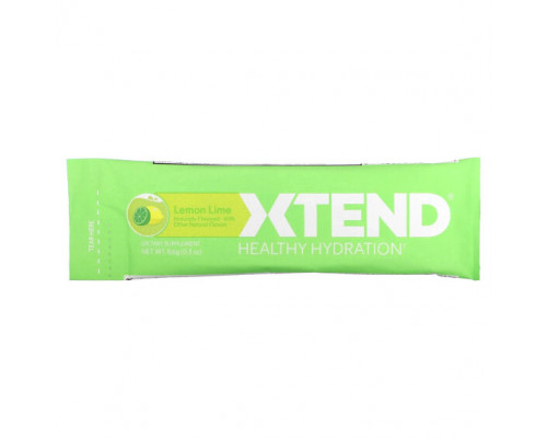 Электролиты Xtend, Healthy Hydration, лимон и лайм, 15 пакетиков по 8,6 г (0,3 унции) Электролиты Xtend, Healthy Hydration, лимон и лайм, 15 пакетиков по 8,6 г (0,3 унции)