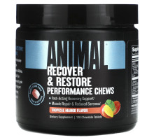 Animal, Жевательные таблетки Recover & Restore, тропическое манго, 120 жевательных таблеток