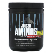 Электролиты Animal, Juiced Aminos в порошке, фруктовый пунш, 375 г (13,2 унции)